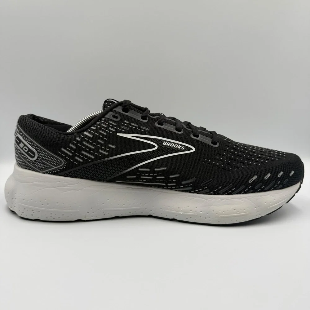 Brooks Glycerin‎ 20 Black White Running Shoes Men's Size 13 Wide 2E Sneakers